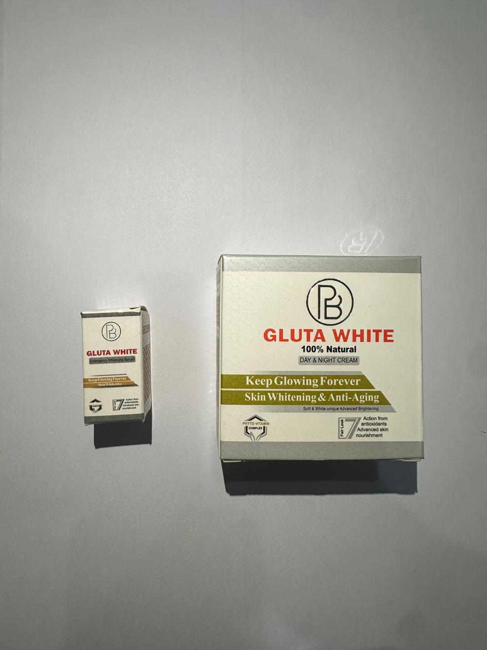 GLUTA WHITE WITH EMERGENCY WHITENING SERUM